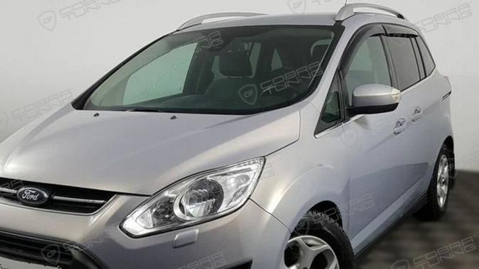 Дефлекторы окон (ветровики) Ford Grand C-Max II 2010 "EuroStandard" (Форд Гранд Ц-Макс) Кобра Тюнинг