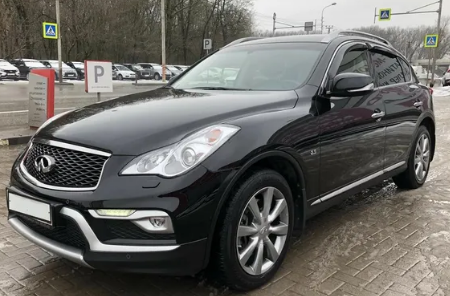 Дефлекторы окон (ветровики) Infiniti QX50 (J50) 2014/EX-Series (J50) 2008 ХРОМ.МОЛДИНГ Кобра Тюнинг